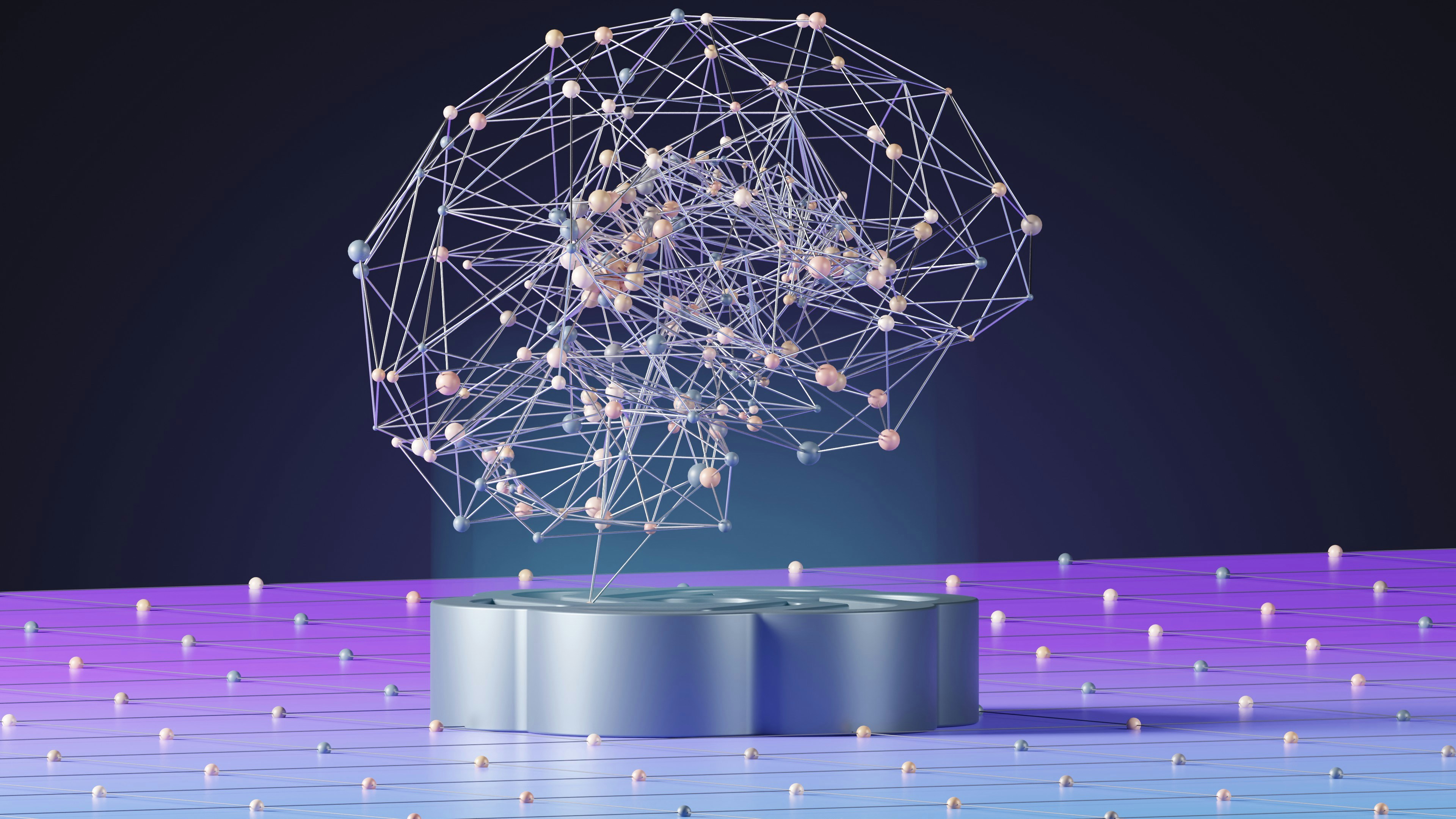 AI neural network brain visualization